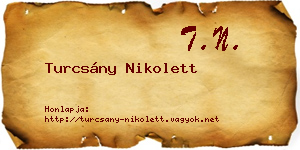 Turcsány Nikolett névjegykártya